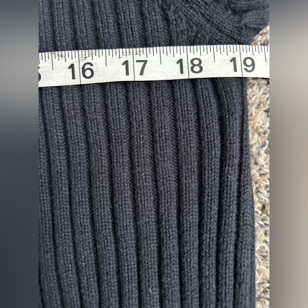 Nautica Men’s Navy Blue Wide Ribbed Y2K Quarter Zip Sweater size L - Picture 6 of 9